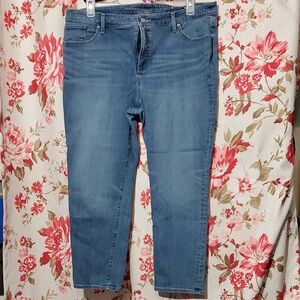 Chico's 18r Slim Leg Ankle Blue Jeans